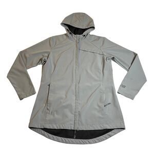 New Balance Women's Soft Shell Zip Up Jacket with Hood Size Large **FLAWED**